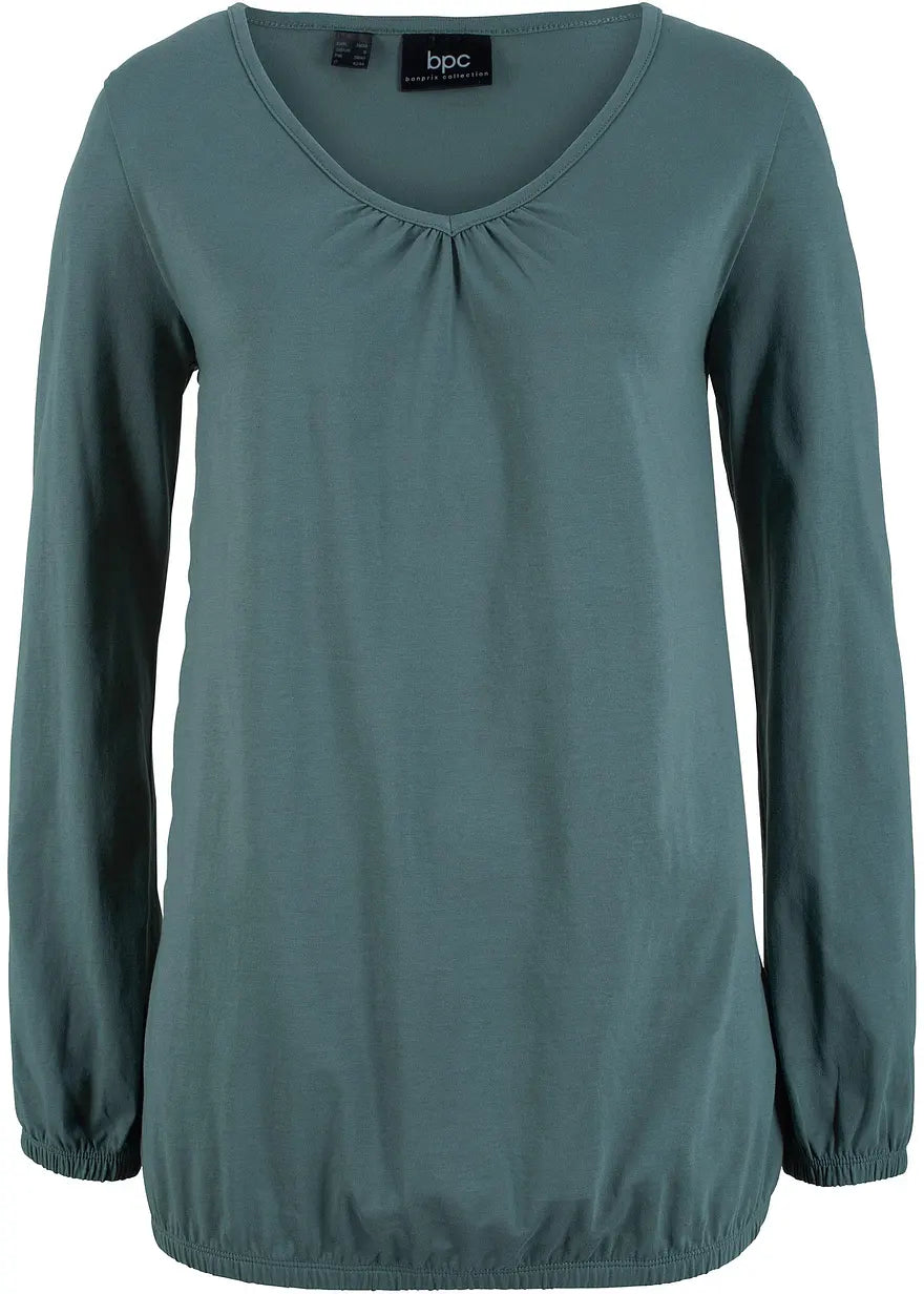 T-shirt met lange mouwen - katoen