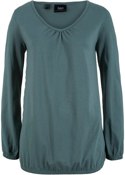 T-shirt met lange mouwen - katoen