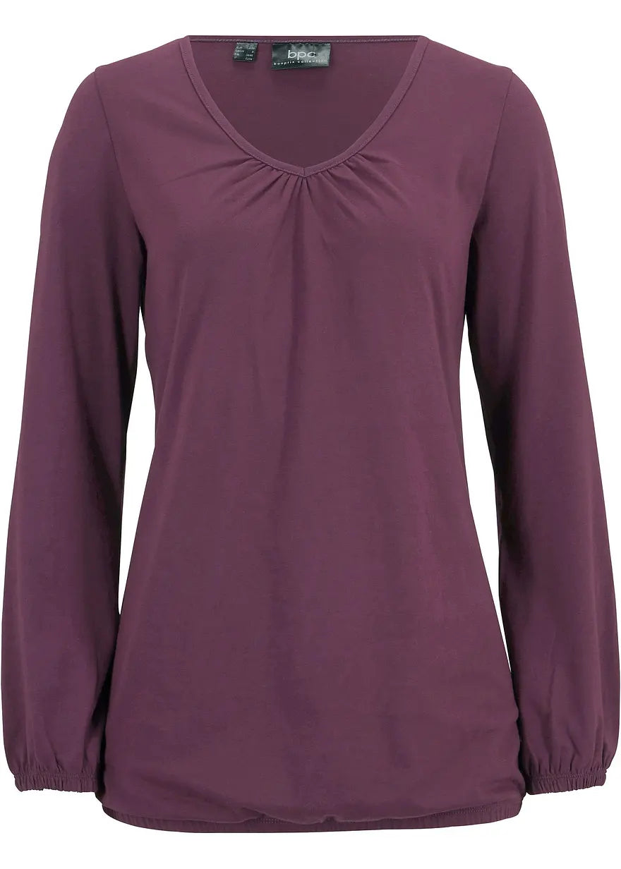 T-shirt met lange mouwen - katoen
